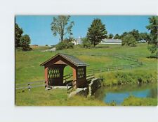 Postcard One of the smallest covered bridges Wilmington Vermont USA picture