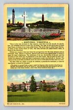 VA-Virginia, Historic Virginia, Story, Antique, Vintage c1948 Souvenir Postcard picture