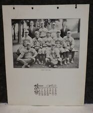 VINTAGE 1915 COLGATE UNIVERSITY VARSITY BASEBALL TEAM CALENDAR PAGE PHOTO picture