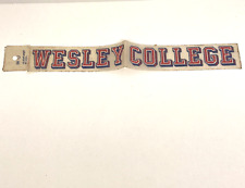 Vintage Wesley College Decal picture