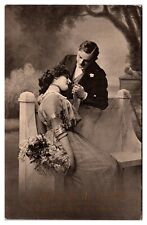 ANTQ Tell Me The Old, Old Story, Couple, Poem, Romantic, Postcard picture