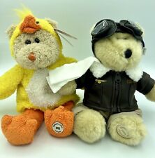 LOT VTG w/TAG Starbucks Bearista Aviator + Bear in a Duck Costume Mint Condition picture