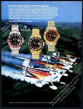1989 Rolex GMT Master watch 3 styles Eagles Flight Team photo vintage print ad picture