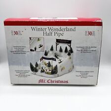 Mr. Christmas Winter Wonderland Half Pipe Slope Snowboarders w/ Box Music Lights picture