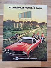 1972 Chevrolet El Camino Origional Tri Foldout Sales Brochure 72 Chevy picture