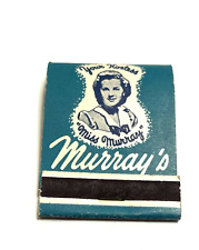 Vintage Matchbook Ephemera Miss Murray's Restaurant Montreal Quebec Canada picture