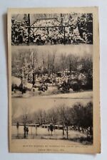 Red Hill PA Pennsylvania Maranatha Camp Grounds Park Winter Scenes Postcard A6 picture