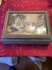 Vintage 'An Artwood Product', Terre Haute, IN, Jewelry Box, Vanity & Mirror, VF picture