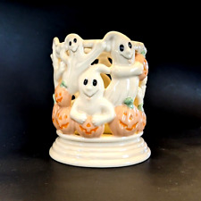 Lenox Halloween Ghosts in a Pumpkin Patch Votive Candle Holder  - Rare ? picture