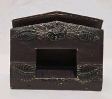 Antique Early 20th C. Leather Letter Stationery/ Holder, Desk Organizer 6