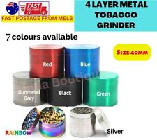 4-Layer Metal Tobacco Grinder Zinc Alloy Herb Smoke Crusher Spice Hand Muller AU picture
