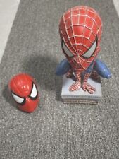 NECA Spider-Man Hand Painted Marvel Bobble Head 2002. Includes Small Head Shown picture