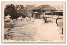 Winter Storm At Bathing Beach PACIFIC GROVE California ca 1920s Monterey cnty picture