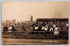 1907 RPPC MILTON MASSACHUSETTS FAIR SPECTATORS SCENE picture