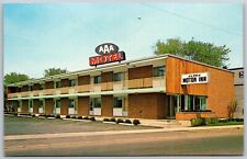Vtg Niagara Falls New York NY Alpha Motor Inn Motel Chrome View Postcard picture
