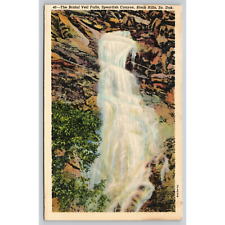 Postcard SD Black Hills The Bridal Veil Falls Spearfish Canyon picture