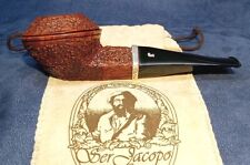 Ser Jacopo R1 Maxima Rustic Bulldog W/Sterling Band Tobacco Pipe W/Sleeve NM  picture