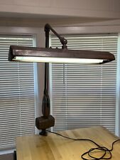 Vintage Dazor P-2124 Floating Articulating Drafting Table Lamp Light Works Clamp picture