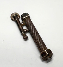 1900 French Trench Art Sterling Silver Petrol Cigarette Lighter Figural Bolt Nut picture