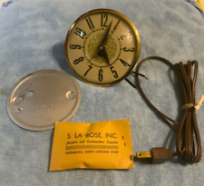 Lanshire XL7 Electric Clock 105-125V Self Starting Movement Gold Cream  picture