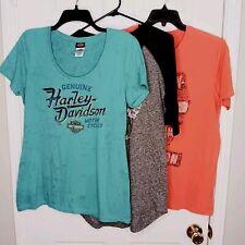 Harley Davidson Womens T-Shirts Large Lot Of 3 Florida VGC picture