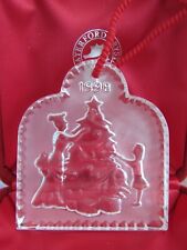 Waterford Crystal Trimming the Tree 1998 Ornament w/ Original Bag & Velvet Case picture