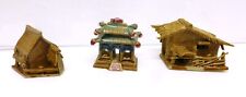 Three Vintage Old Store Stock Chinese Mud Houses Beautifully Made picture