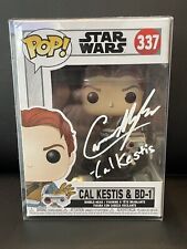 Cameron Monaghan Signed Cal Kestis & BD-1 Funko Pop #337 Star Wars JSA COA picture