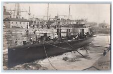 US Navy Ship Postcard RPPC Photo Torpedo Boat DU Pont E. Muller c1905 Unposted picture