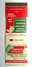 Dennery's Sea Food House - Jackson, Mississippi Restaurant 20FS Matchbook Cover picture