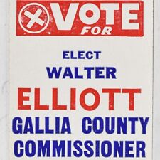 1950s Walter Elliott Gallia County Commissioner Ohio Political Election Voting picture
