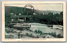 Millers River Falls Massachusetts River Forest Bridge Cancel 1906 PM Postcard picture