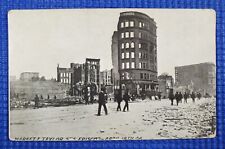 Vtg 1906 Market & Taylor St Earthquake & Fire Ruins San Francisco CA Postcard picture