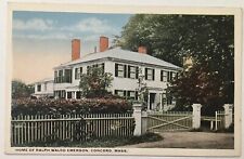 VTG Home Of Ralph Waldo Emerson Concord Massachusetts Postcard About 5 7/16x3.5” picture
