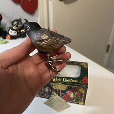 OWC Old World Christmas Baby Robin Bird Glass Clip Ornament picture
