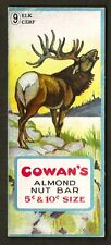 1920s ELK Chocolate Card COWANS Animals V2 Cowan ALMOND NUT BAR #3 picture