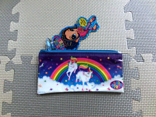 Lisa Frank Markie Rainbow Unicorn Pencil case With TAG VTG 7.4 x 3.6 inch picture
