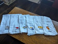 LTD Commodities Lot of (6) Monthly Embroidered White Bar, Hand or Tea Towels  picture