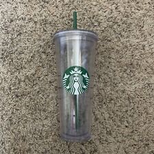 Clean 24oz Starbucks Venti Double Wall Insulated Acrylic Cold Cup  Clear Tumbler picture