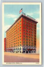 Peoria IL-Illinois, Jefferson Hotel Antique Vintage Souvenir Postcard picture