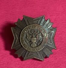 WWII Lapel Pin Vintage Veteran Of Foreign War United States Military Hat Bronze picture