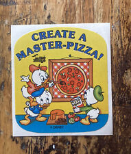 Vtg 1980s Mello Smello PIZZA Duck Tales Scratch Sniff Sticker Mission Nutrition picture