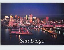 Postcard Aerial of Skyline at Dusk San Diego California USA picture