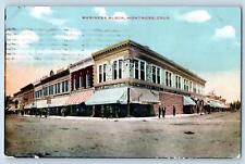 1909 Business Block Establishment People Dirt Road Montrose Colorado CO Postcard picture