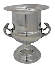 Vintage Silver-Plated Wine Chiller Champagne Cooler Twin Handles Ice Bucket Urn picture