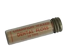 Champion Pure Silk Waxed Dental Floss Tube Oral Hygiene WWII Soldier Issued picture