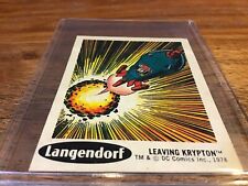1978 DC Super Hero Stickers Langendorf Leaving Krypton #5  NMT MINT picture