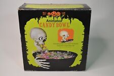 Animated Skeleton Gemmy Candy Dish Bowl Motion Activated Halloween Skull Works picture