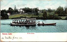 1906 On the Launch,Verona Lake,NJ Essex County New Jersey Postcard Vintage picture