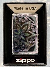 2023 Fusion Leaf High Polish Chrome Zippo Lighter NEW 29727 picture